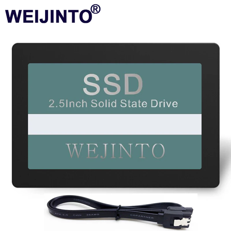 WEIJINTO SSD 360 Гб жесткий диск HDD 360 Гб SATA3 2,5 Внутренний твердотельный диск для ноутбука настольного компьютера и 45 см SATA кабель