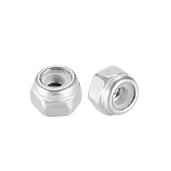 

UXCELL Nuts M2/4/5/6 x 0.4/0.7/0.8/1mm Nylon Insert Hex Lock Nut 304/316 Stainless Carbon Steel Plain Finish White Zinc Plated