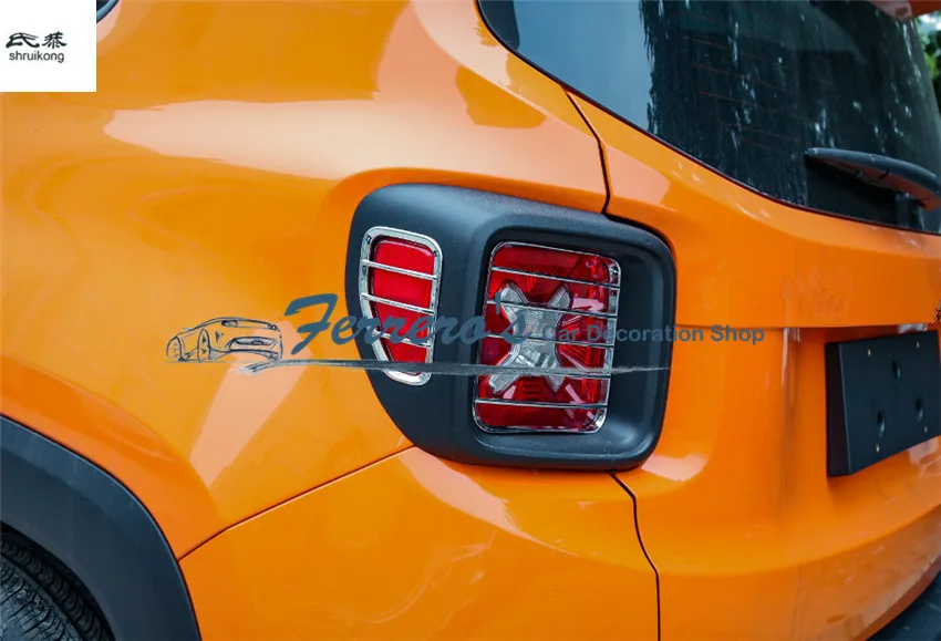 4 шт./партия для JEEP Renegade ABS хромированные Автомобильные аксессуары Автомобильные Наклейки задняя крышка декоративная рамка