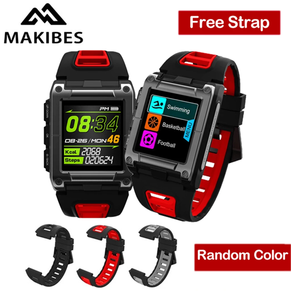 

Makibes G08 Smart Watch Bluetooth GPS Smartwatch IP68 Waterproof Automatic Heart Rate SMS Reminder Multi-mode Sports Wristwatch