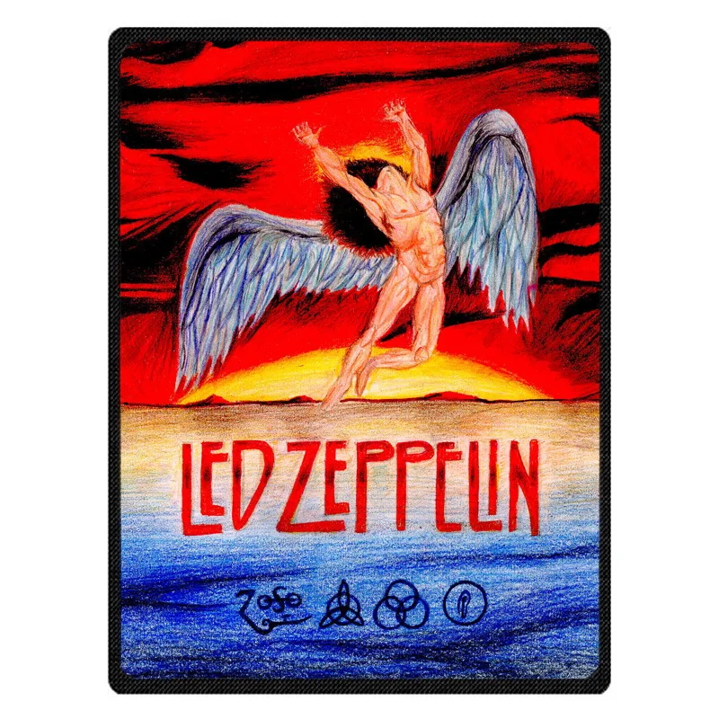

Led Zeppelin Throw Blankets Customized Blanket Manta Coral Flannel Blanket Sofa/Couch Bed/Plane Travel Foot Coverlet