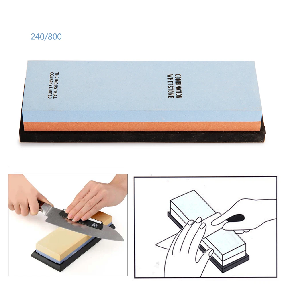 

Dual Water Stone Whetstone Knife Sharpener Sharpening Flattening Grit #240/800 Kitchen Supplies Oil Stone Free Shipping