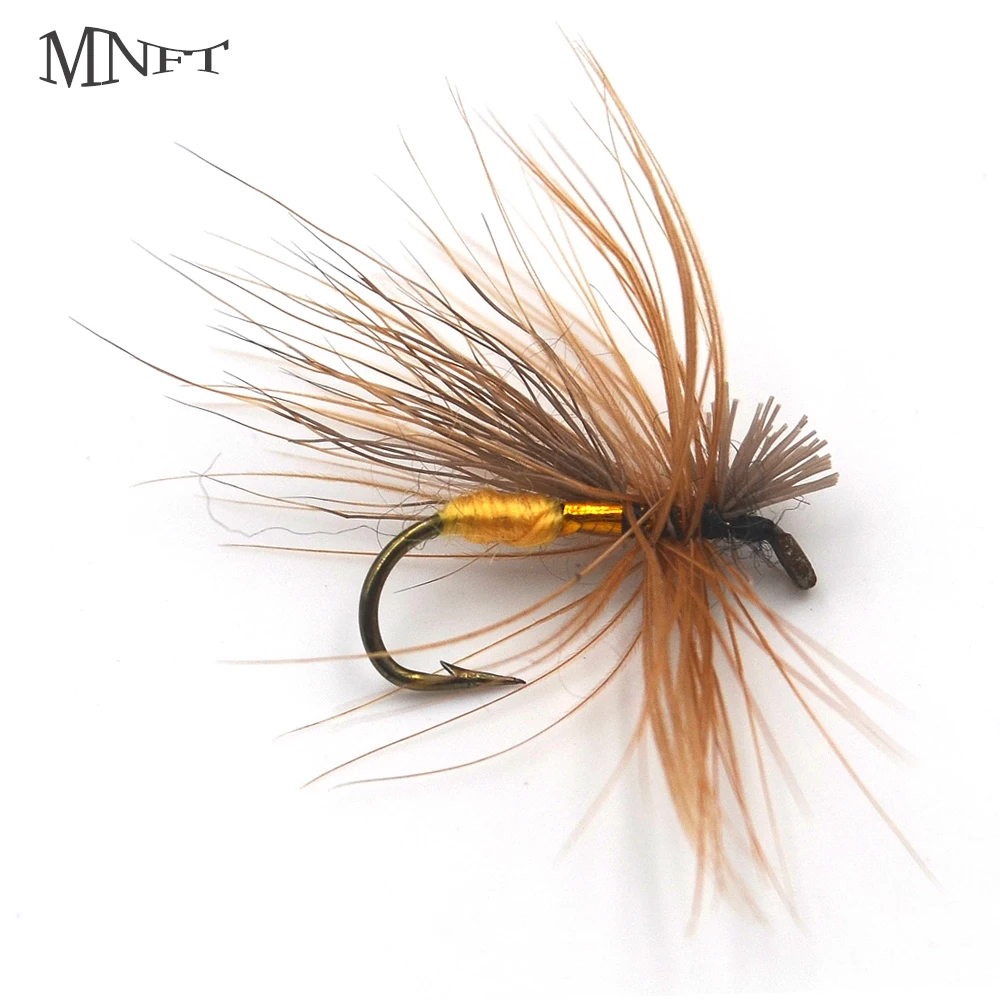 MNFT 10 шт. # коричневый корпус золотого крыла Caddis Fly Fishing Pupa Bait Nymph Dry Hook поддельная
