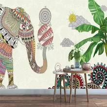 Hand-painted Thai elephant bar restaurant wall professional production mural wholesale wallpaper mural poster photo wall Hand-painted Thai elephant bar restaurant wall professional production mural wholesale wallpaper mural poster photo wall
