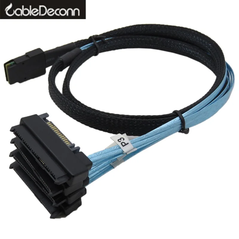 Sas Sata Внутренний кабель Mini SAS 36pin SFF 8087 to (4) 29pin + 15Pin 8482 Connector с SATA Power 0 5 M 1M|mini sas|mini sas