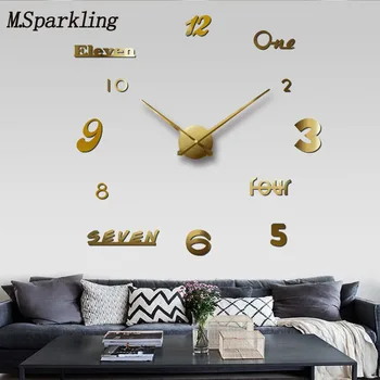 

Modern Nordic personality diy digital acrylic wall clock home bedroom living room wall decoration mute creative wall clock