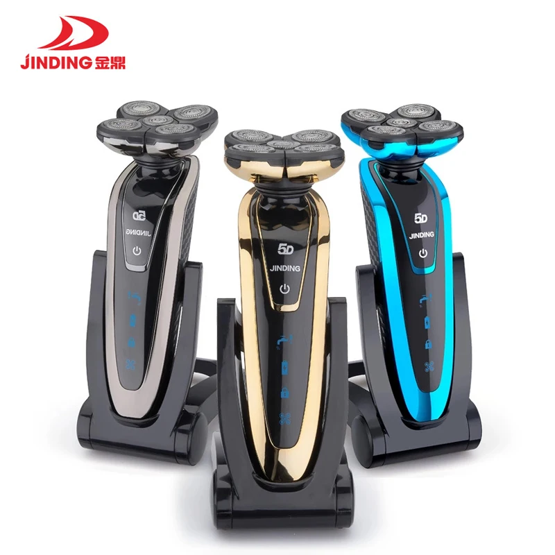 

Jinding Original 5 blade Rotate electric shaver face beard electric razor for men wet dry rechargeable 5D shaving machine