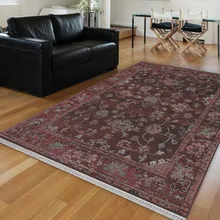 Else фиолетовый Пол ретро коричневый серый цветок винтажный 3d принт Противоскользящий килим моющийся декоративный ковер для области килим богемный ковер