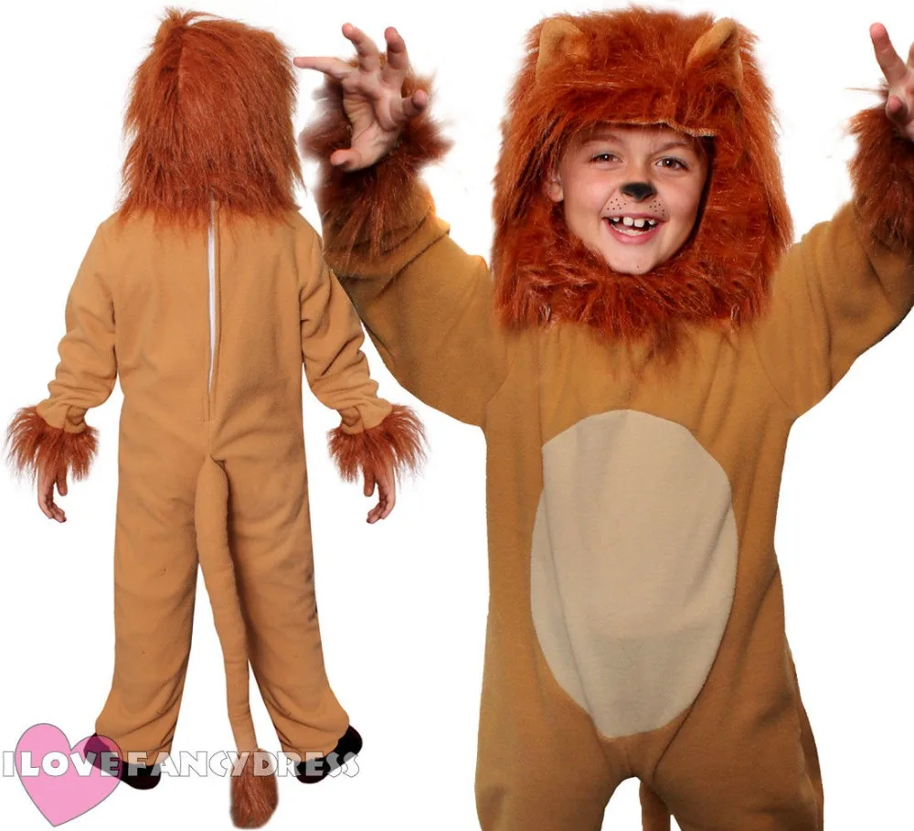 

CHILD LION COSTUME KIDS ANIMAL JUMPSUITS ALICE HALLOWEEN FANCY DRESS BOYS GIRLS SCHOOL BOOK WEEK CHARACTER COSPLAY Wizard of Oz