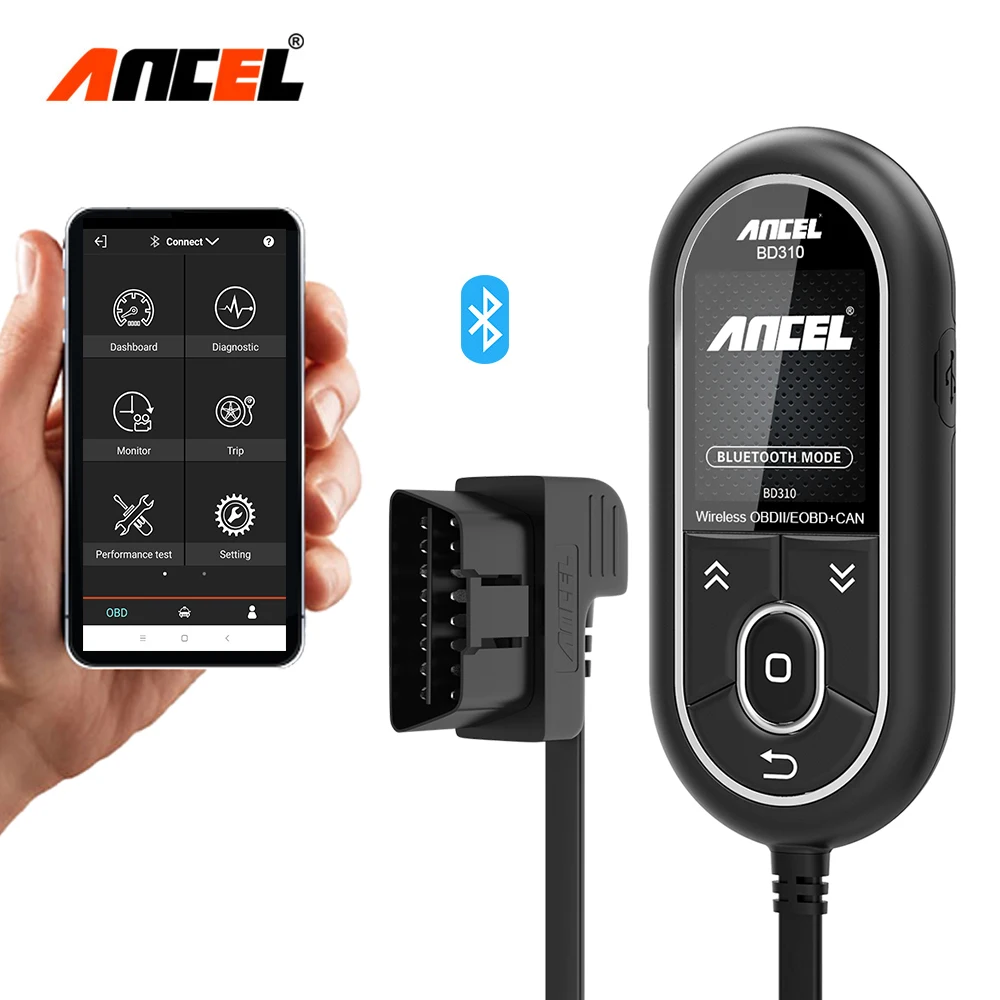 Ancel BD310 OBD2 Diagnostic Tool OBD 2 Automotive Scanner Bluetooth Android IOS HUD On-board Computer for Car Diagnostics 3 In 1 Ancel BD310 OBD2 Diagnostic Tool OBD 2 Automotive Scanner Bluetooth Android IOS HUD On-board Computer for Car Diagnostics 3 In 1