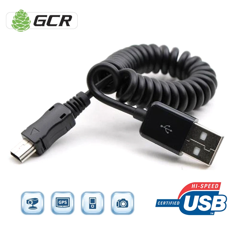 GCR дата кабель витой USB 2.0 mini B 5 pin для быстрой зарядки и синхронизации данных