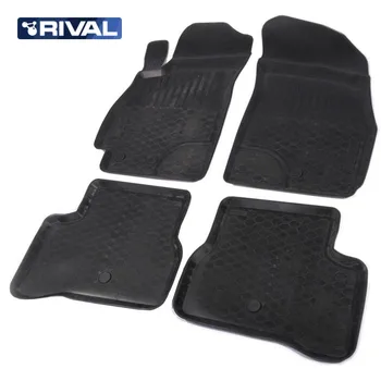 

For Hyundai Accent TAGAZ 2005-2013 floor mats into saloon 4 pcs/set [Rival 12311001]