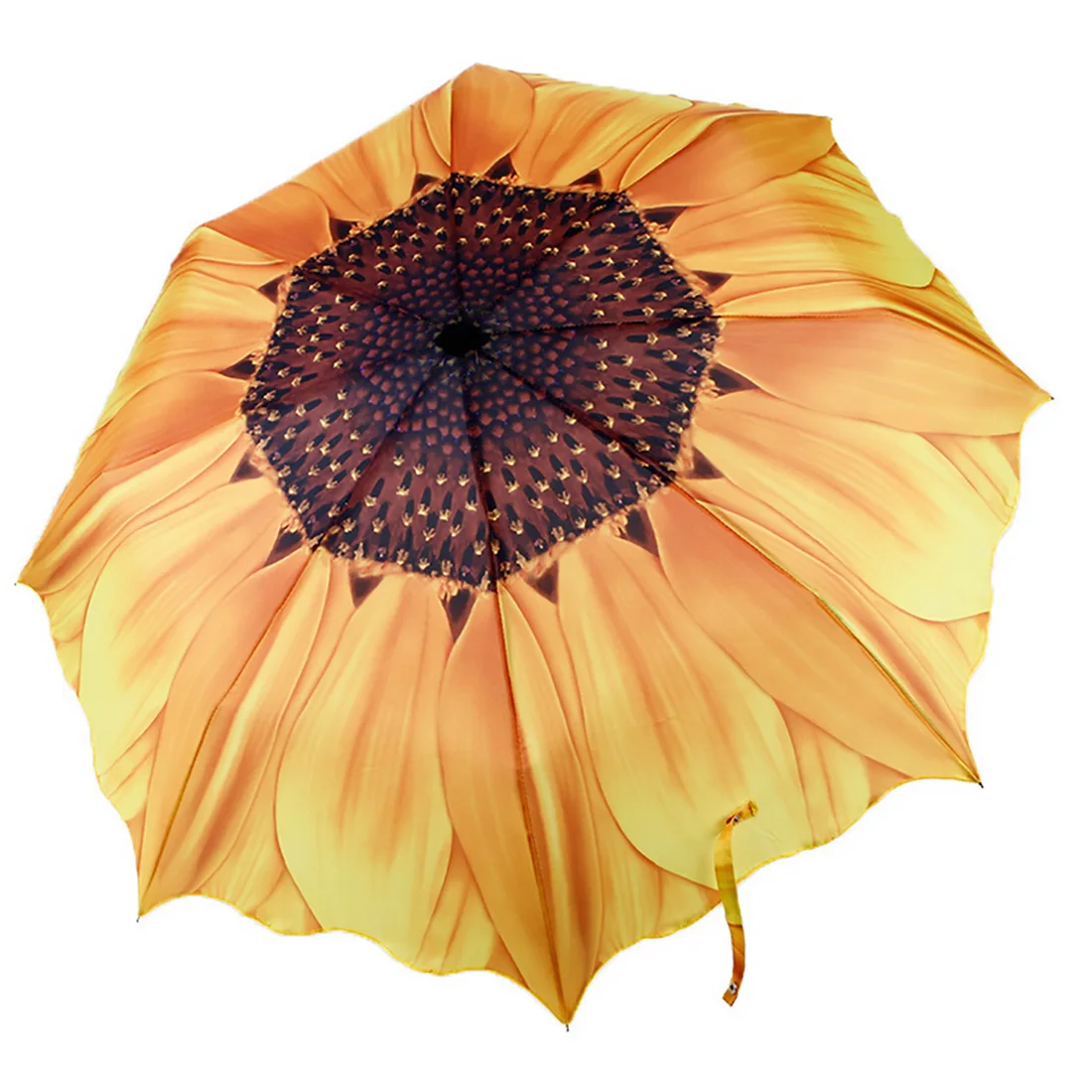 Для женщин леди Портативный подсолнечное дорожная зонтик Солнце Дождь Складной Зонтик-желтый