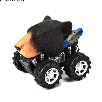 

Pokich Mini Pull Back Animal Cars with Big Tire Wheel Creative Vehicle Model Toy Creative Gifts for Kids