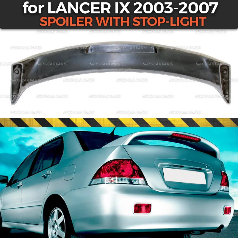 Спойлер стоп-светильник для Mitsubishi Lancer IX 2003-2007 пластик Аэро крыло динамическое литье украшение автомобиля Стайлинг тюнинг