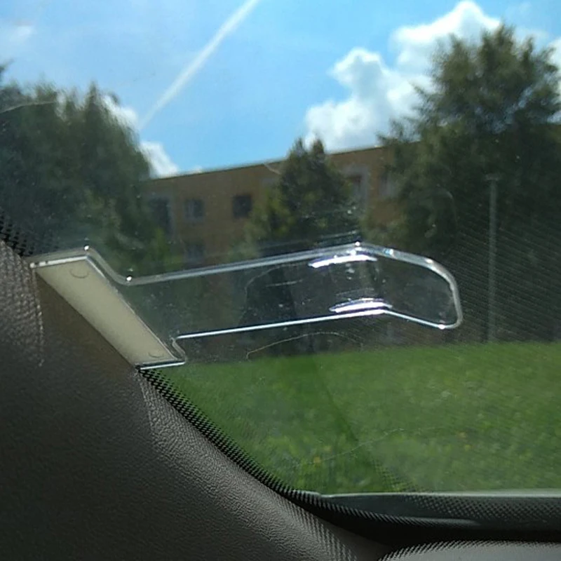 

CHIZIYO 2PCS Car Vehicle Temporary Parking Ticket Permit Transparent Holder Clip Sticker Windscreen Window Fastener Stickers