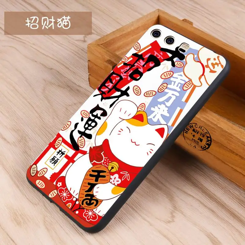 Huawei p10 plus Case Original Cover for Huawei p10 plus Case Bag p10 plus Cover Skin Wolf Fish Skull Fundas 100% 9