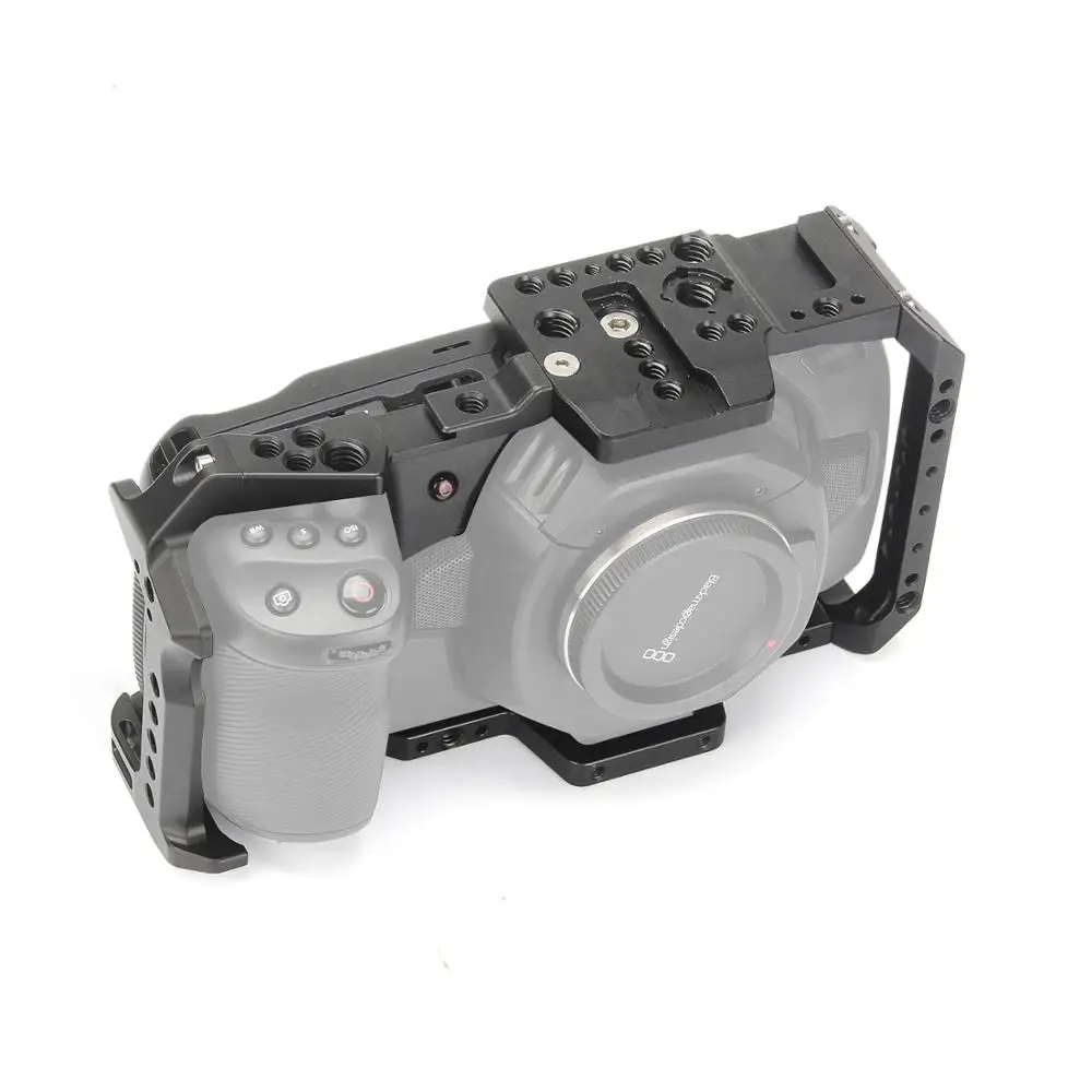 

EachRig BMPCC 4K Camera Cage for Blackmagic Design Pocket Cinema Camera With Cold Shoe Mount Top Handle
