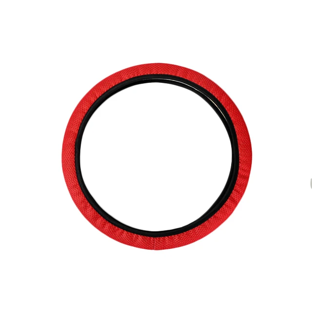 Red Universal Truck Car Breathable Anti-Slip Steering Wheel Cover Guard Protector