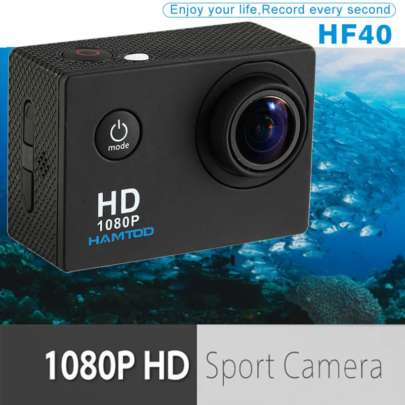 HAMTOD HF40 12.0MP Спортивная камера s Водонепроницаемый Дайвинг 1080P камкодер с Wi-Fi 2,0 дюймов ЖК-дисплей 170 градусов камера для вождения