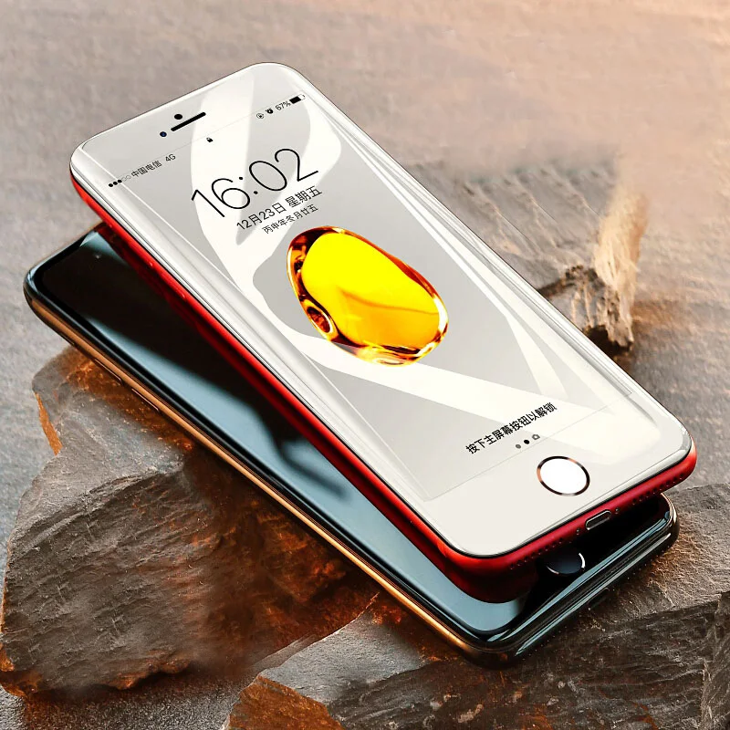 5D закругленные края полное покрытие закаленное стекло для iPhone X 10 для Apple 6 6S Plus 7 8 6 6S Plus защита экрана прозрачная пленка