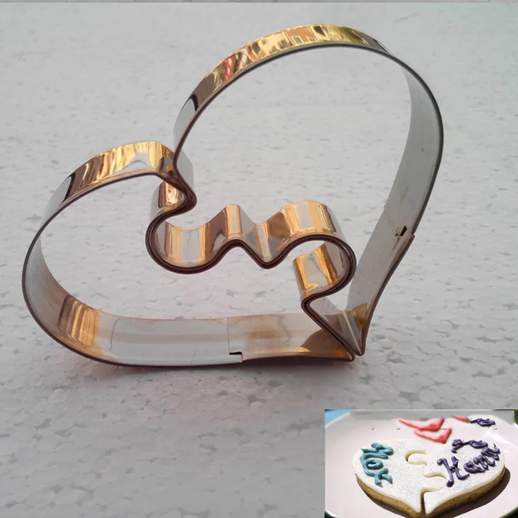 

1 Piece Christmas Kitchen Loving Heart Shaped Aluminium Tools Alloy Pastry Biscuit Cookie Cutter Baking Mould Dropshipping