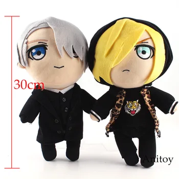 

Anime YURI!!! on ICE Yuri on ice Katsuki Yuuri Pulisetty Victor Nikiforov Plush Toys Soft Stuffed Dolls 12'' 30cm 2pcs/set