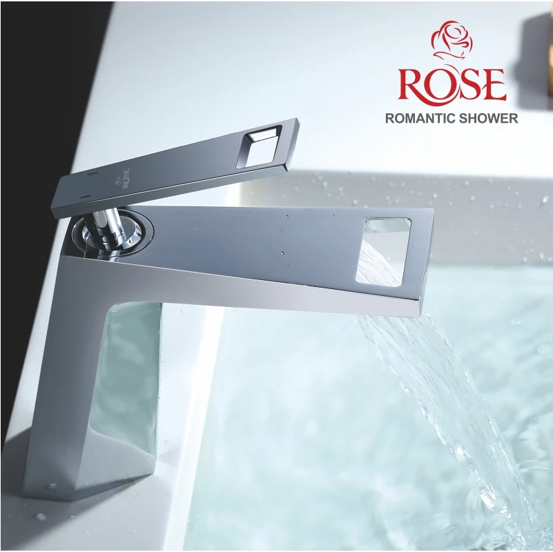 

ROSE basin mixer, brass faucet for water, tap for bathroom for hot and cold water R2001