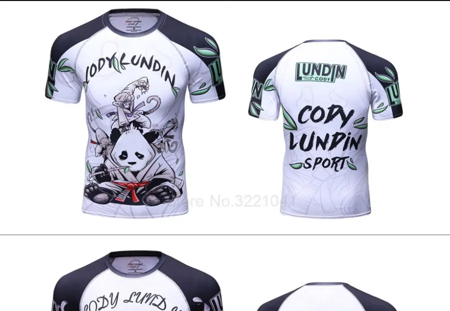UFC BJJ Футболка мужская компрессионная рубашка облегающая кожу термальная под коротким рукавом Рашгард майки кросс фит тренировки фитнес