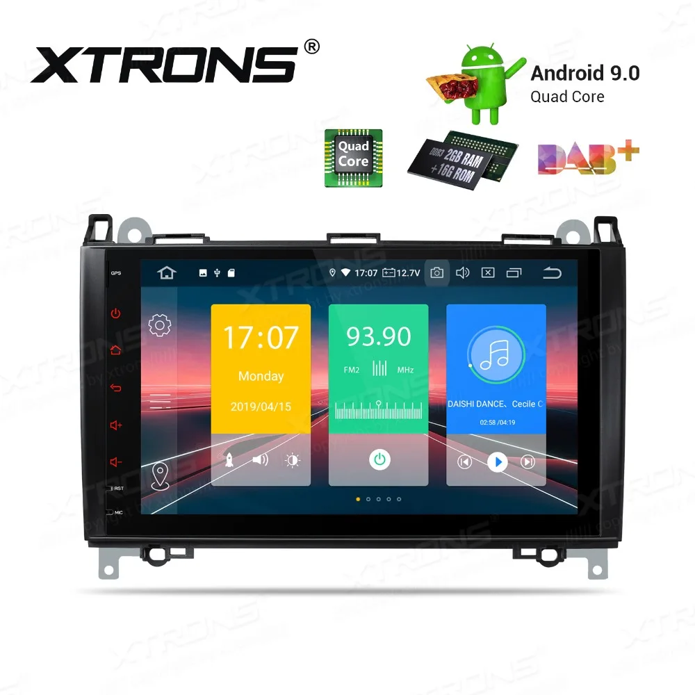 XTRONS Android 9,0 автомобильный стерео Мультимедийный Плеер для Mercedes Benz W245 W169 W906 W639 gps навигация Plug& Play дизайн без DVD