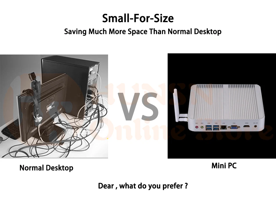 Безвентиляторный мини-ПК, Intel Core I5 4200U, Windows 10/Ubuntu, серебристый, [HUNSN BM01], (WiFi/1 HDMI/1VGA/4USB3. 0/2USB2. 0/1LAN)