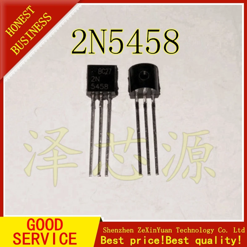 

100PCS/LOT 2N5458 JFET N-Channel 25V 625MW TO-92 Transistor