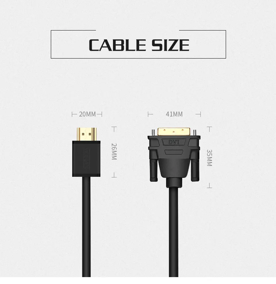 HDMI to DVI Male to 24+1 DVI-D Male Adapter Video Cable Gold Plated 1080Pfor LCD DVD HDTV XBOX Projector High Speed 1m 2m 3m 5m (7)
