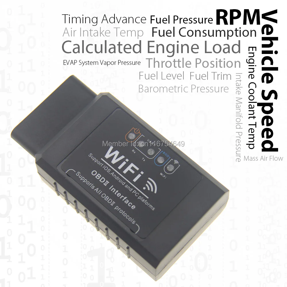 

PIC18F25K80 Wifi ELM327 Code Reader OBD Adapter for Andriod iOS PC OBD2 Diagnosis Tool ELM 327 V1.5 WI-FI For Mercedes Volvo VAG