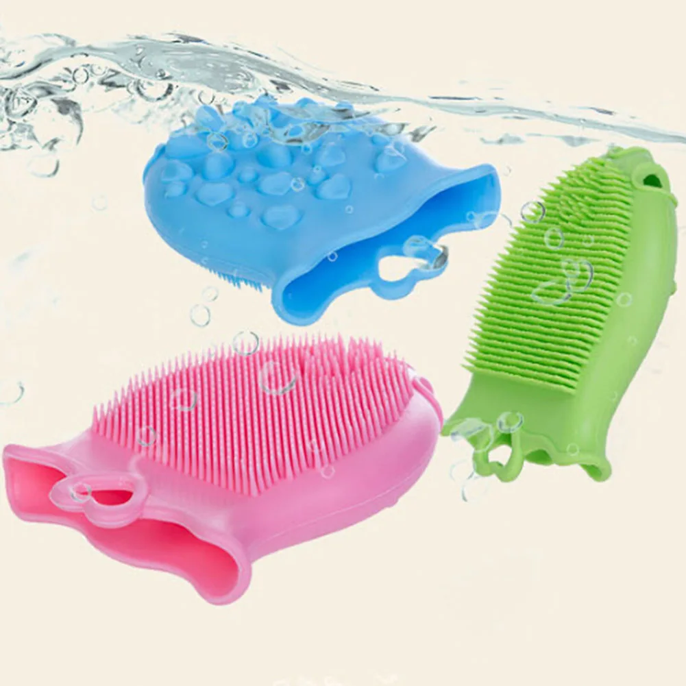 Soft Silicone Baby Bath Brushes Infant Newborn Shower Faucet Bath