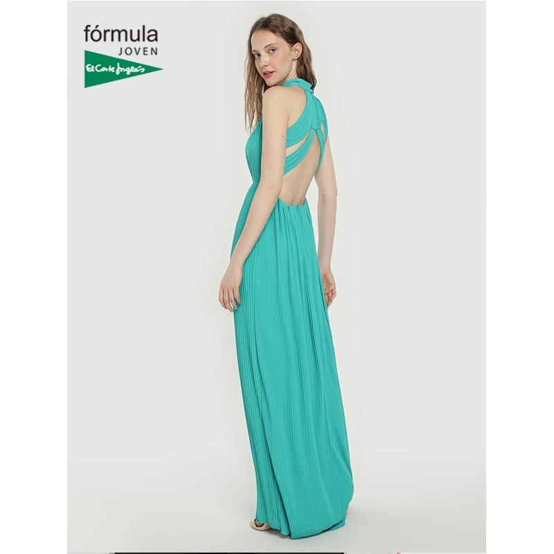 finalizando empujar Won Fórmula Joven vestido largo cuello Halter estilo elegante calidad buena  moda verano selección nuevo diseño 2019 El Corte Inglés|Vestidos| -  AliExpress