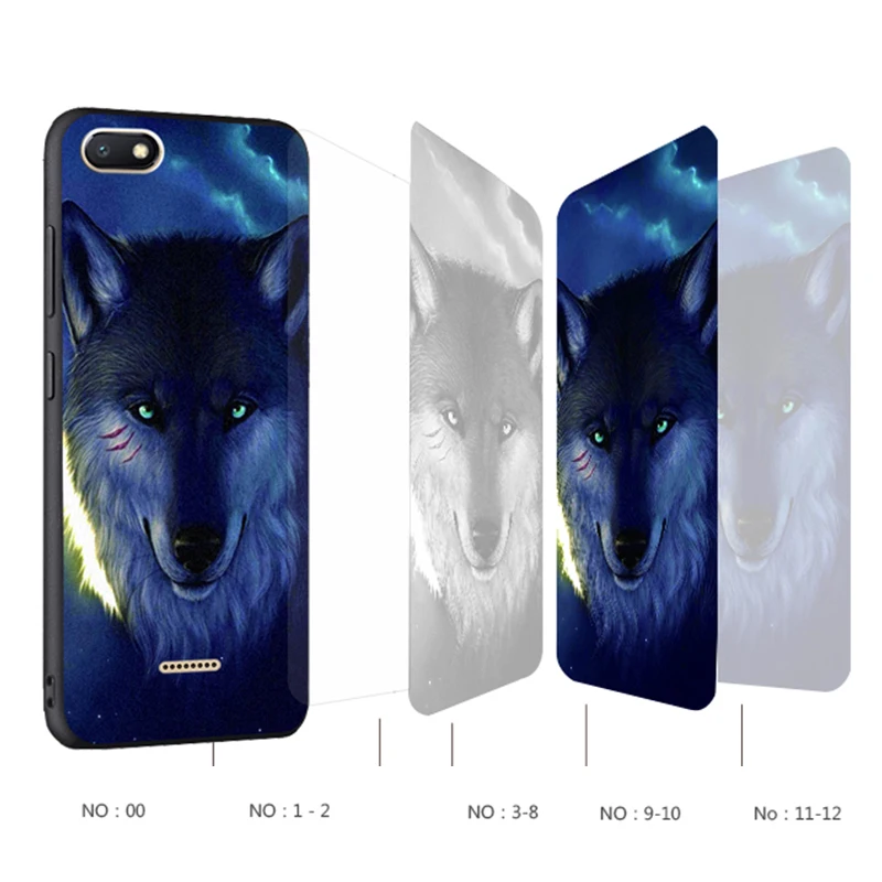 Xiaomi Redmi 6a Case Original Cover for Xiaomi Redmi 6a Case Bag Redmi 6a Cover Skin Wolf Fish Skull Fundas 100% 4