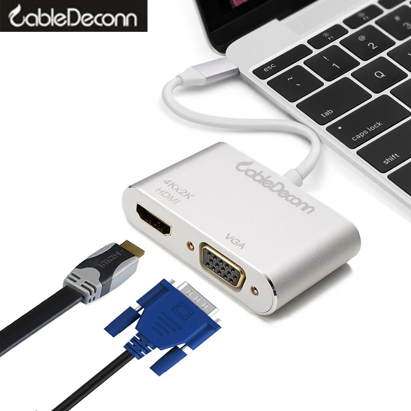USB C кабель адаптер концентратор USB3.1 Тип к HDMI 4K VGA конвертер для Macbook pro 2017 2016 dell xps|usb