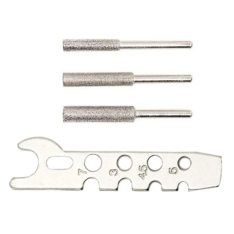 5Pcs/Set New Electric Chain Saw Sharpening Attachment Kits Saw Tooth Grinding Tool With Grinding Heads Abrasive Tool Accessories