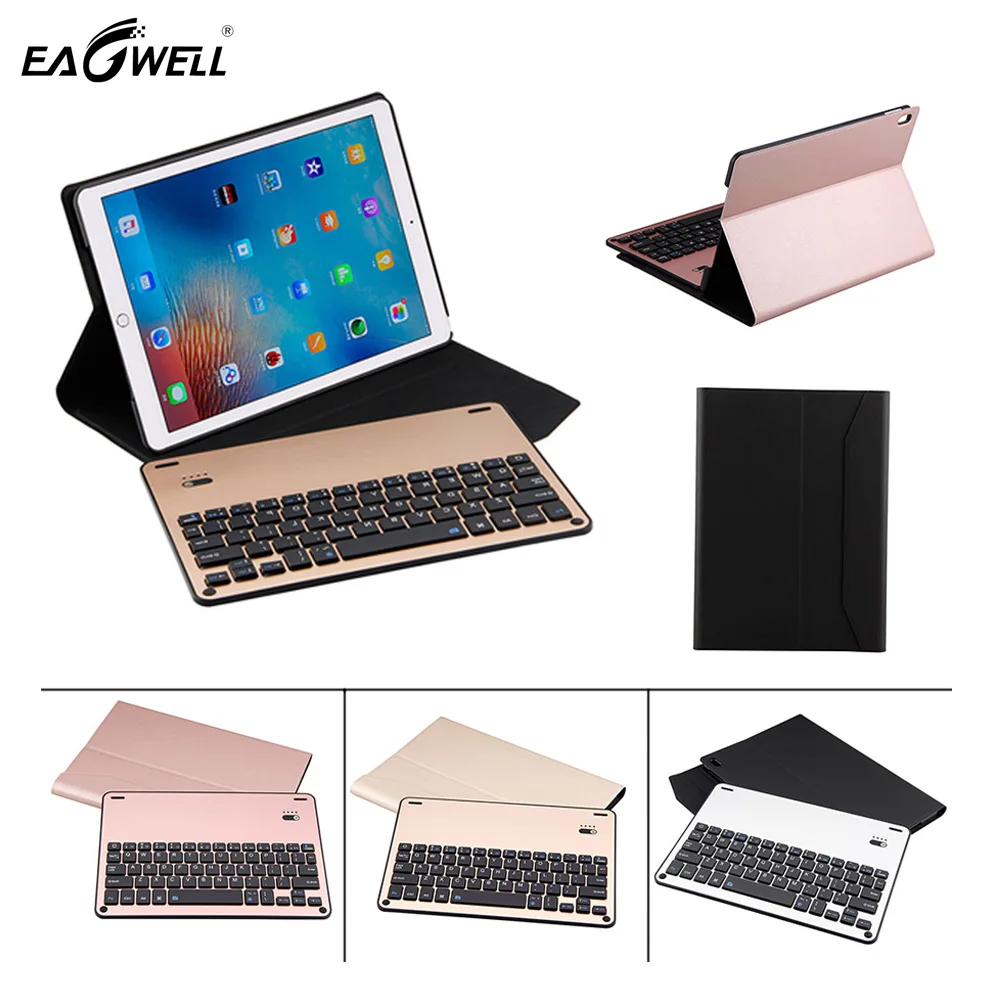 

Wireless Keyboard PU Leather Shockproof Tablet Case 2 in 1 Detachable Bluetooth Keyboard Smart Cover For iPad Pro 10.5 inch Case