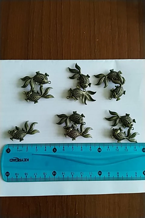 Vintage Style Bronze Tone Brass Goldfish Pendant Charm Jewelry Finding 10PCS Vintage Style Bronze Tone Brass Goldfish Pendant Charm Jewelry Finding 10PCS