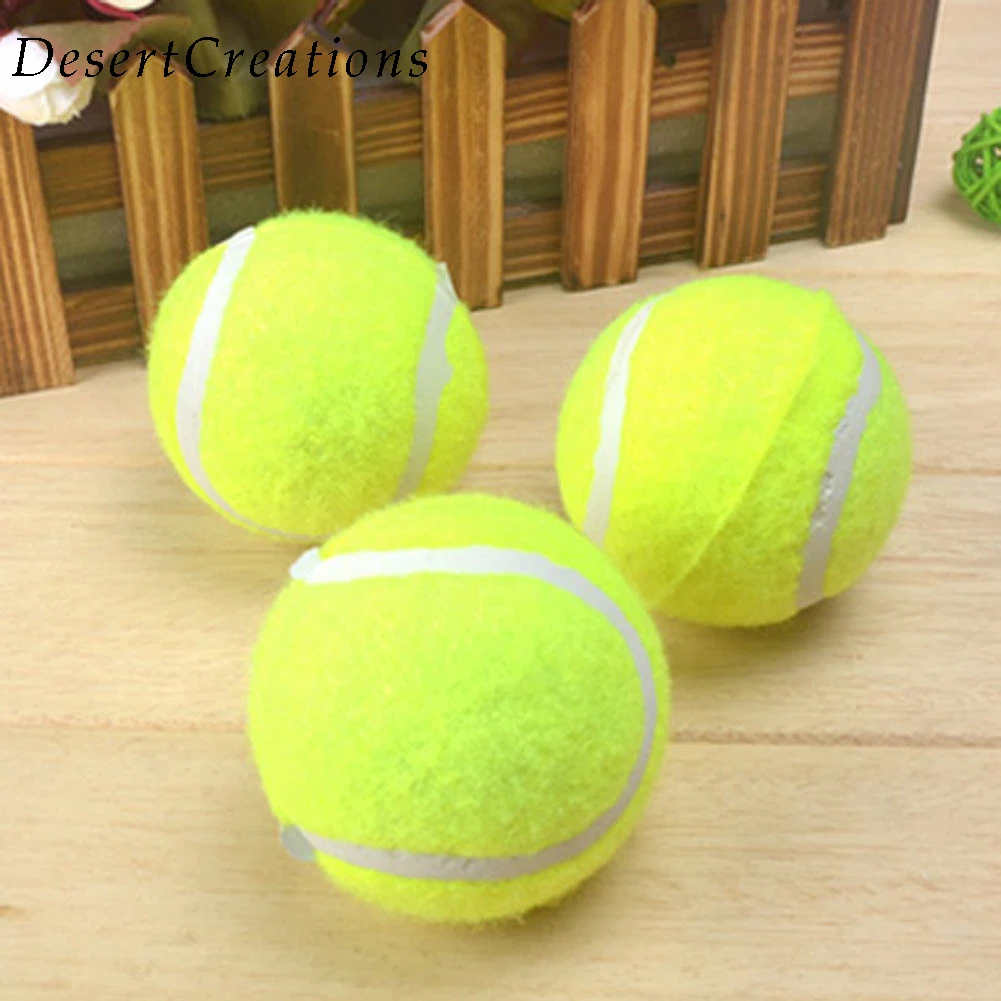 1PC 6CM Tennis Ball For Pet Chew Toy Plush Pet Toy Training Play Ball