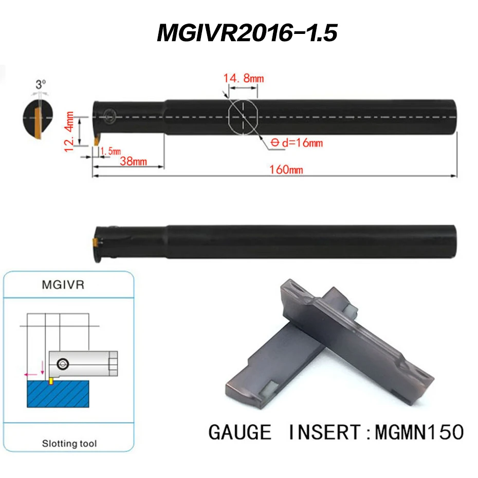 MGIVR2016-1.5 MGIVR2016-2 MGIVR2016-2.5 MGIVR2016-3 MGIVR2016-4 Токарный Станок С ЧПУ Внешний Расставания и Канавок Для Проворачивания