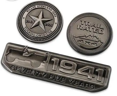 

Liberty Willys Overland 1941 Trail Rated 3D Metal Refit Car Auto Badge Emblem Sticker for Jeep Wrangler Renegade Grand Cherokee