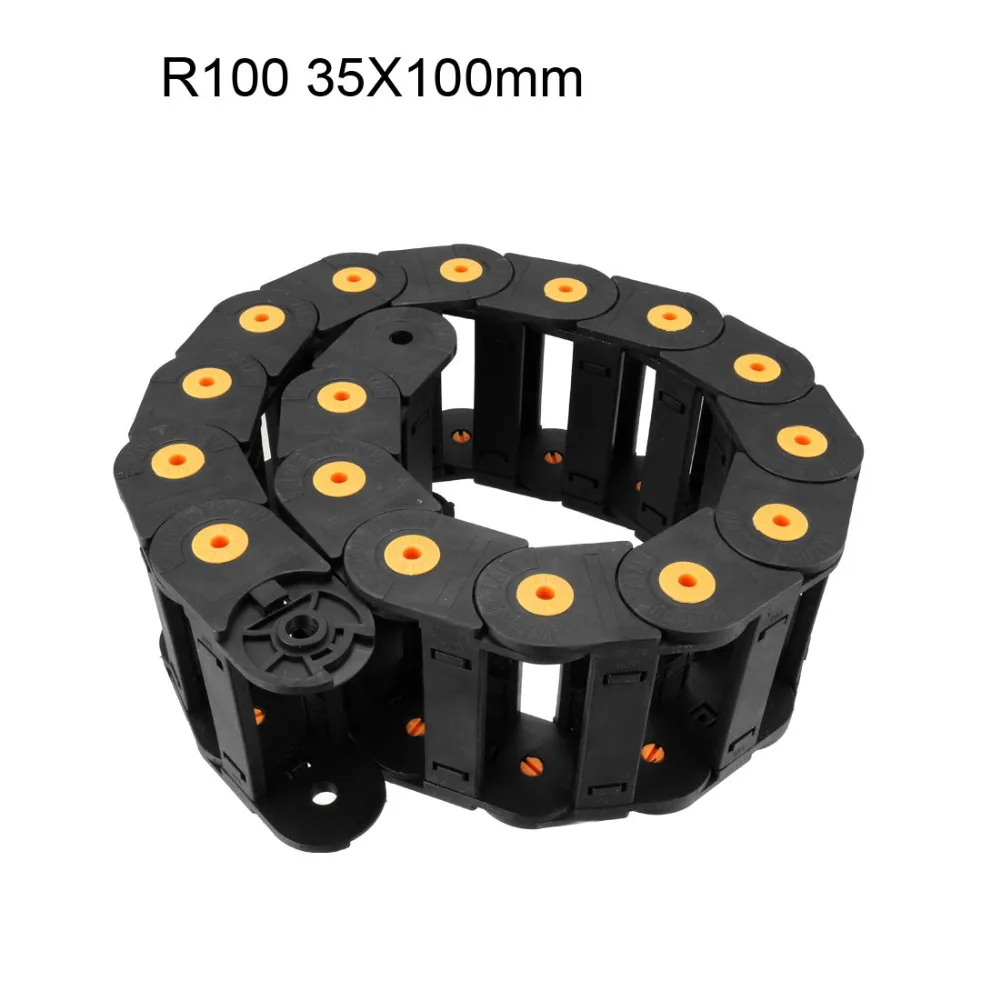 

UXCELL Drag Chain Cable R100 35x75mm 35x100mm 35x60mm 40x50mm 40x75mm 1M Carrier Open Type for CNC Router Transmission Chains