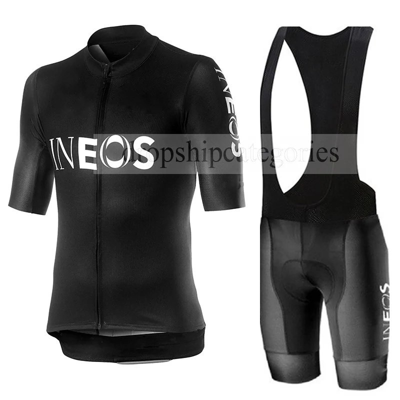 DsC 2019 جديد برو فريق موحدة الأسود INEOS الدراجات مجموعات مايوه روبا ciclismo هومبر جيرسي الرجال الصيف دراجة جيرسي