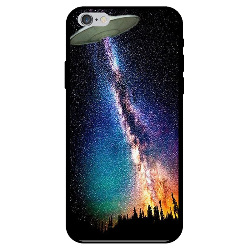 Funda de astronauta para funda de iPhone 8 espacio Luna planeta estrella suave TPU para iPhone 6 S 6 7 Plus 5S XS Max XR X Las mujeres de los hombres
