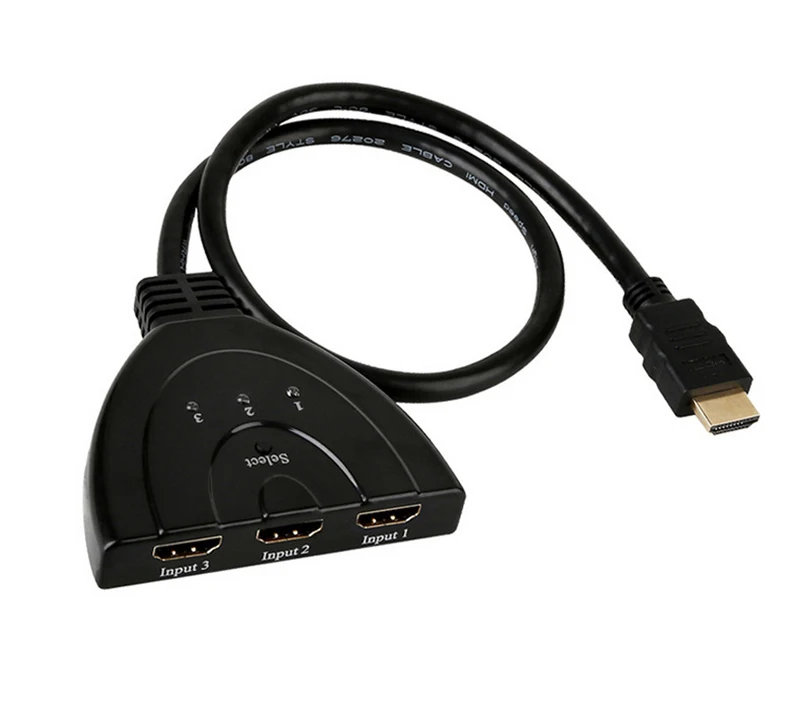 3 в 1 выход HDMI Кабель-адаптер Авто удлинитель с переключателем переключатель разветвитель HDMI концентратор кабель для HD tv 1080 P tv