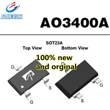 

50Pcs 100% New and original AO3400A A03400A SOT23 MOS 30V Dual N-channel MOSFET in stock