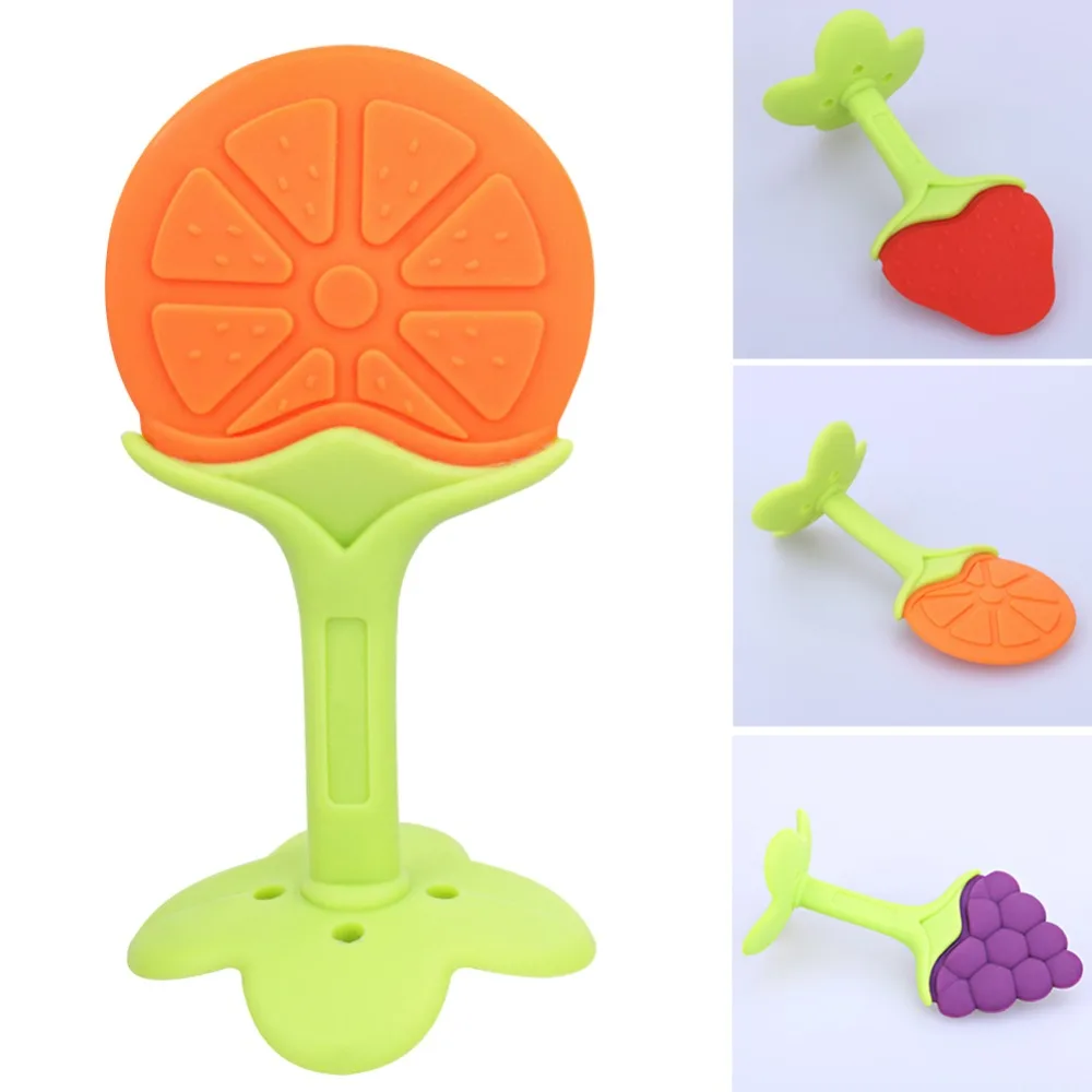 Силиконовый Прорезыватель для зубов в виде фруктов в форме детские силиконовые для прорезывание зубов игрушки детские жевательные игрушки с зубами 1 шт. детский Прорезыватель для зубов